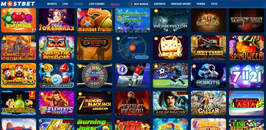 Mostbet Slots Collection